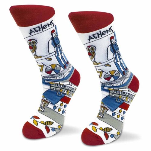 Athens Line Collage Sock