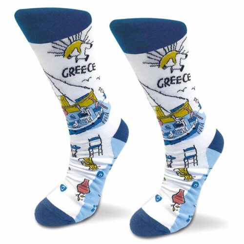 Greek Boats Sock