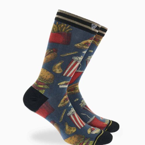 Junk Food Pinded Bamboo Sock
