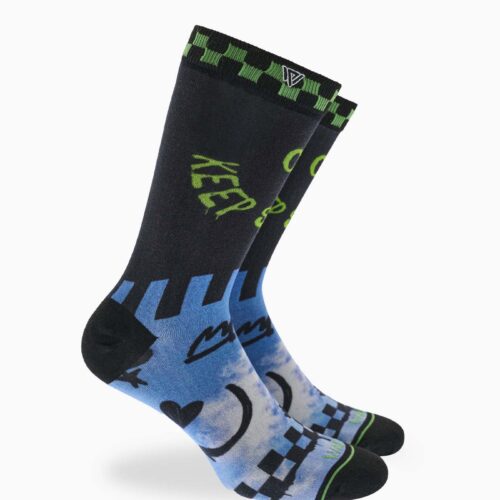 Keep Smiling Prinded Bamboo Sock