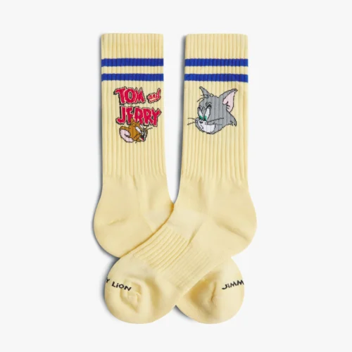 Athletic Tom and Jerry Heads Sock