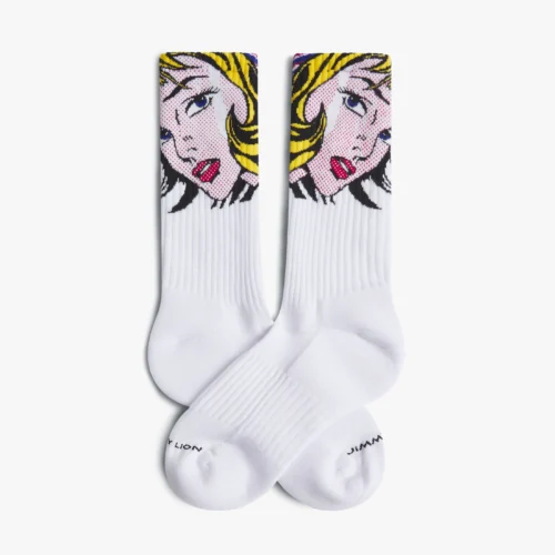 Athletic Roy Lichtenstein Girl With Hair Ribbon Sock