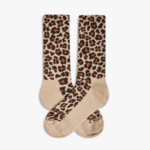 Athletic Leopard Print Sock