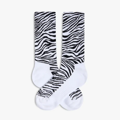 Athletic Zebra Print Sock